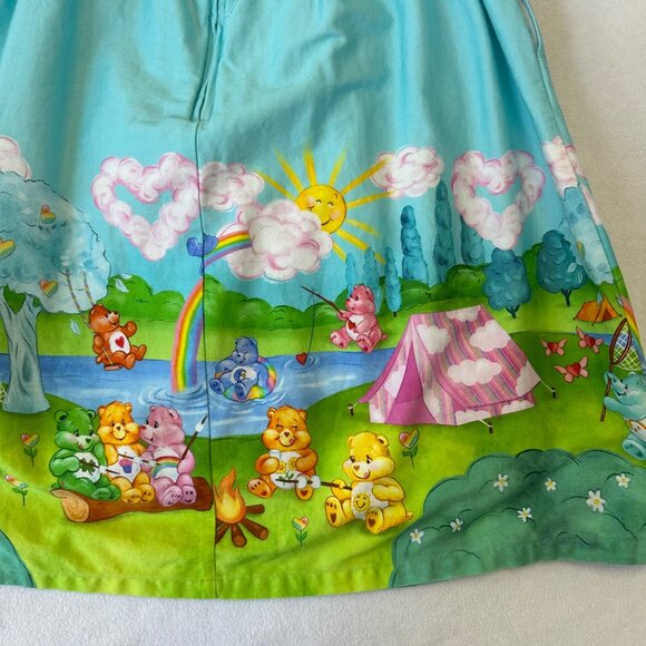 ModCloth x Care Bears Next Level Fit & Flare Dress Size XS Blue Camping Graphic - Picture 6 of 16